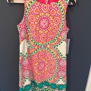 London Times Shift Dress in cute Pink Print